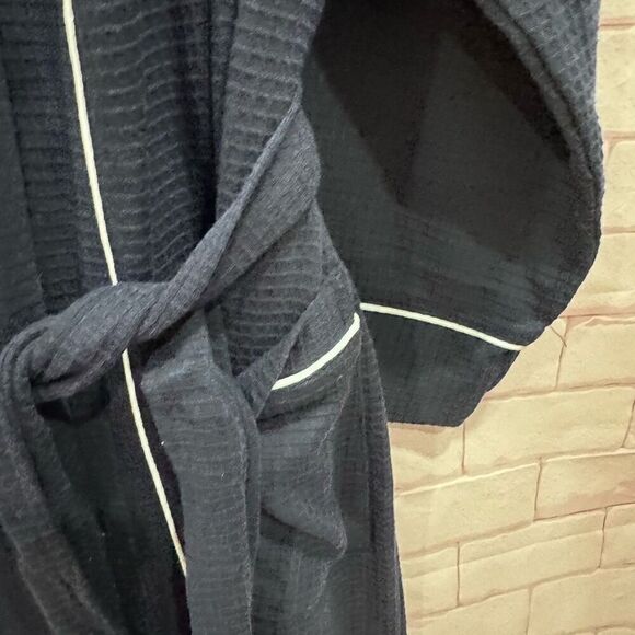 Stanfford men's robe blu and white one size - Picture 5 of 8